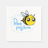 Positives Denken Bee Positive Niedliche Biene Serviette (Vorderseite)
