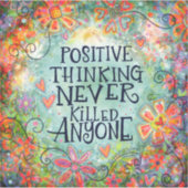 Positives Denken Hübsch florale Trendy Inspirivity Aufkleber (Vorderseite)