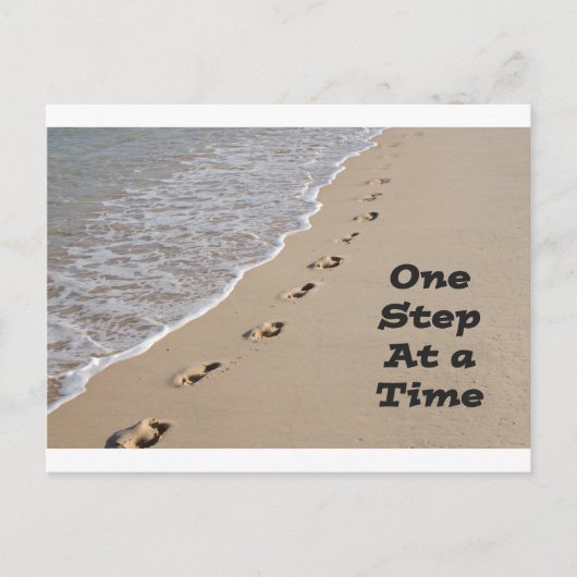 Positives Denken mit Schritt für Schritt Postkarte (Vorderseite)