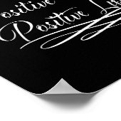 Positives Denken Positive Stimmung Positives Leben Poster (Ecke)