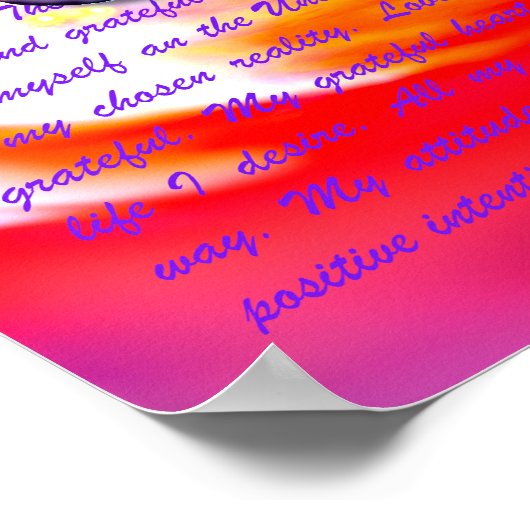 Positives Denken Poster (Ecke)