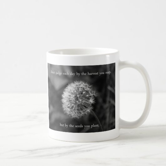 Positives Denken Sprichwort mit Dandelion Kaffeetasse (Rechts)