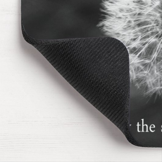 Positives Denken Sprichwort mit Dandelion Mousepad (Ecke)