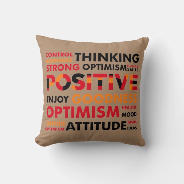 Positives Denken und Einstellung Kissen (Vorderseite)