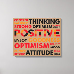 Positives Denken und Einstellung Leinwanddruck