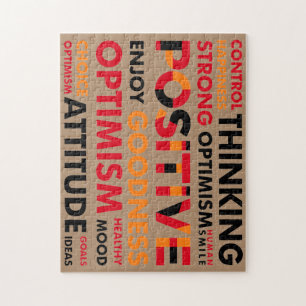 Positives Denken und Einstellung Puzzle