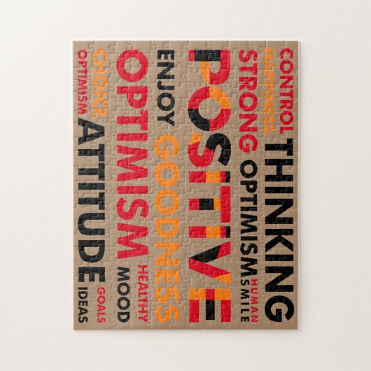 Positives Denken und Einstellung Puzzle (Vertikal)