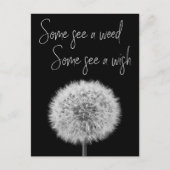 Positives Denken zitiert motivierend Löwenzahn Postkarte (Vorderseite)