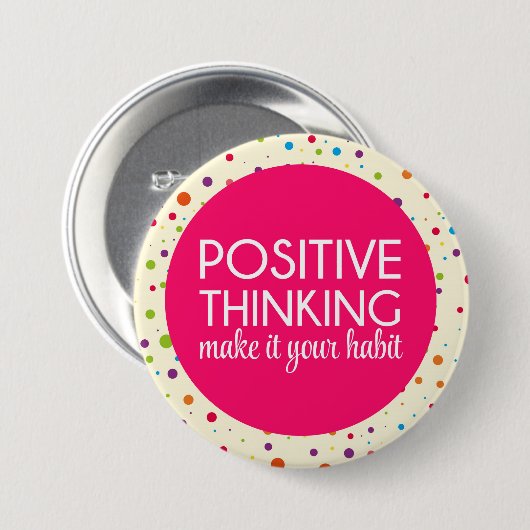 Positives denkendes Zitat Button (Vorne & Hinten)