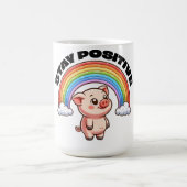 Positives Design der Regenbogenschweißaufkleber bl Kaffeetasse (Mittel)