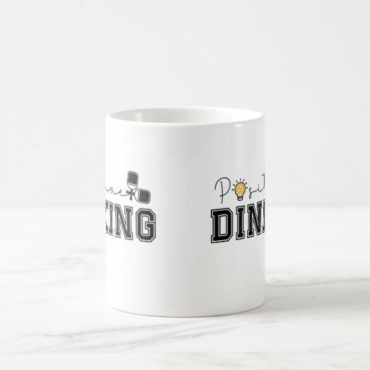 Positives Dinking Funny Pickleball Sprichwort Kaffeetasse (Mittel)