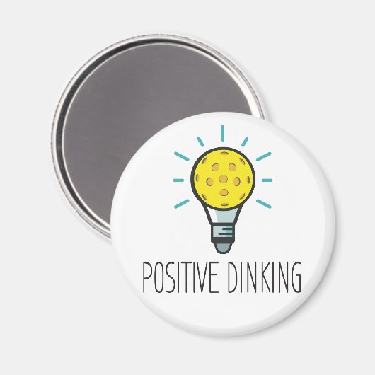 Positives Dinking Pickleball Magnet (Vorderseite/Rückseite)