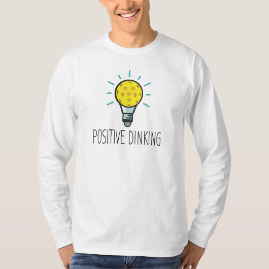 Positives Dinking Pickleball Men's Long Sleeve T-S T-Shirt (Vorderseite)