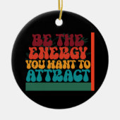 Positives Energiekogramm Keramik Ornament (Vorne)