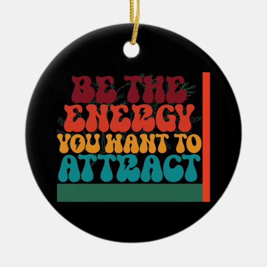 Positives Energiekogramm Keramik Ornament (Vorne)