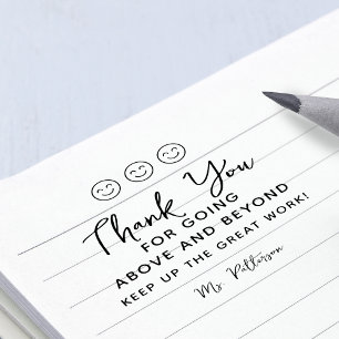 Positives Feedback Danke Lehrer Gummistempel