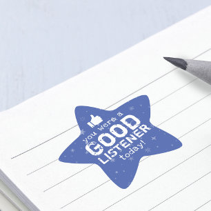 Positives Feedback Guter Zuhörer Lehrer Stern-Aufkleber