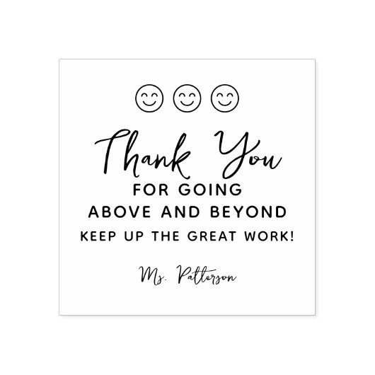 Positives Feedback Vielen Dank Lehrer Gummistempel (Prägung)