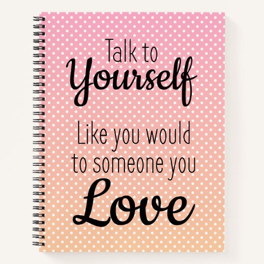 Positives, gesundes Selbstgespräch Selbstgespräch Notizblock (Vorderseite)