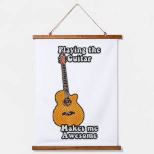 positives Gitarrenangebot für Gitarrenspieler Wandteppich Mit Holzrahmen