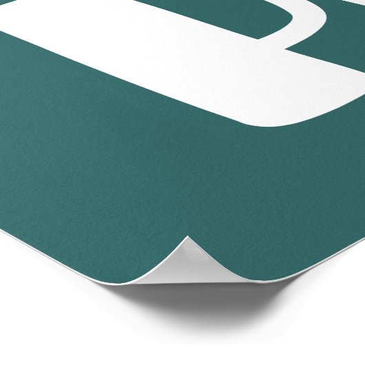 Positives grafisches Langgrün-Poster Poster (Ecke)