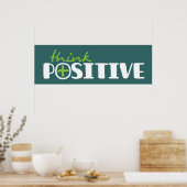 Positives grafisches Langgrün-Poster Poster (Küche)
