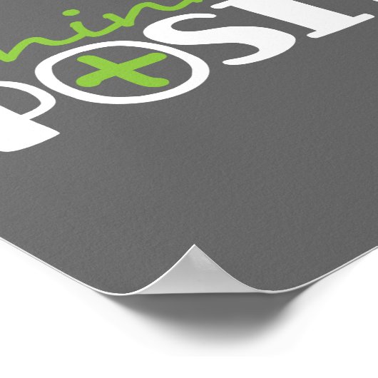 Positives grafisches Quadrat-Poster Poster (Ecke)