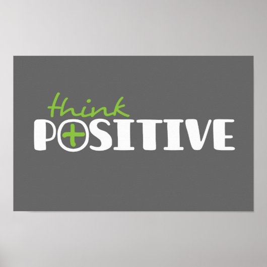 Positives grafisches Quadrat-Poster Poster (Vorne)