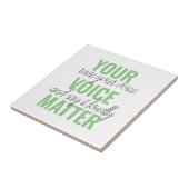 Positives Grün Ihre Stimme Matter Motivation Zitat Fliese (Seite)