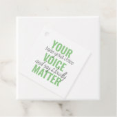 Positives Grün Ihre Stimme Matter Motivation Zitat Geschenkanhänger (Beispiel)