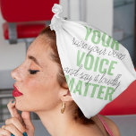 Positives Grün Ihre Stimme Matter Motivation Zitat Halstuch<br><div class="desc">Positives Grün Ihre Stimme Matter Motivation Zitat</div>