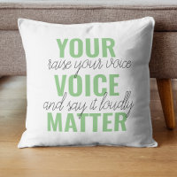 Positives Grün Ihre Stimme Matter Motivation Zitat