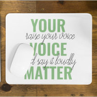 Positives Grün Ihre Stimme Matter Motivation Zitat