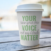 Positives Grün Ihre Stimme Matter Motivation Zitat