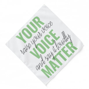 Positives Grün Ihrer Stimme Matter Motivation Ange Halstuch