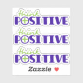 Positives Grün plus Text-Slogan Aufkleber (Blatt)