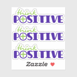 Positives Grün plus Text-Slogan Aufkleber