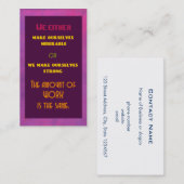 Positives inspirierendes Zitat über das Leben Visitenkarte (Vorne/Hinten)