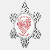 Positives Leben Schneeflocken Zinn-Ornament (Rechts)