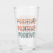 Positives Mind Vibes Life Affirmation Zitat Glas (Rückseite)