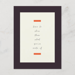 Positives Mindset Inspiration/Motivierend Zitat Postkarte