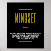 Positives Mindset inspirierendes Zitat zum Erfolg Poster (Vorne)