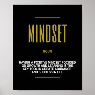 Positives Mindset inspirierendes Zitat zum Erfolg Poster
