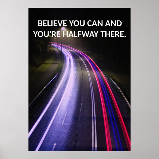 Positives Mindset Motivierend Quote Poster (Vorne)