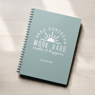 Positives Motivationsmantra mit jedem Namen Notizblock