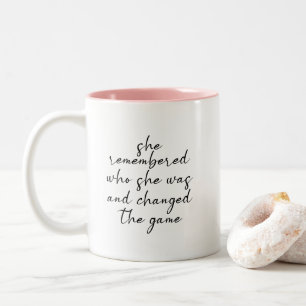 Positives Motivationszitat für sie Zweifarbige Tasse