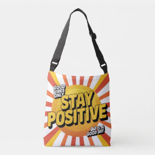 Positives" Motivierend Design für die tägliche Ins Tragetaschen Mit Langen Trägern