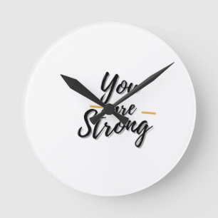 Positives Motivierend Design Runde Wanduhr