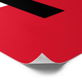 Positives Motivierend Rot Schwarz-weiß bleibe Poster (Ecke)