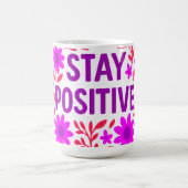 Positives Motivierend Zitat aus der Blüte bleibe Kaffeetasse (Mittel)